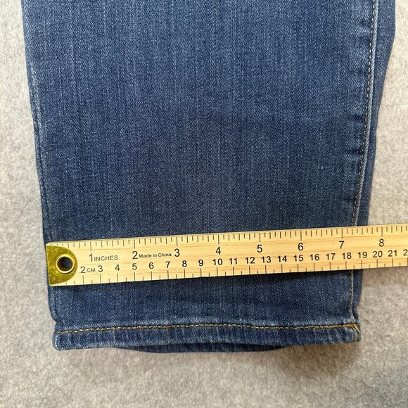 Universal Thread Cropped Jeans WMNS 16 High Rise Slim Straight Dark Wash Blue - Picture 10 of 10